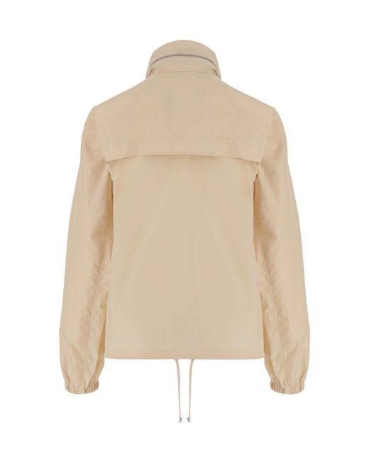 Burberry Natural Logo Plaque Zipped Jacket