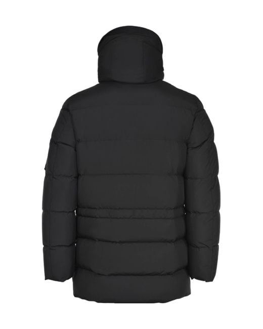 Moorer Black Davide Hooded Jacket for men