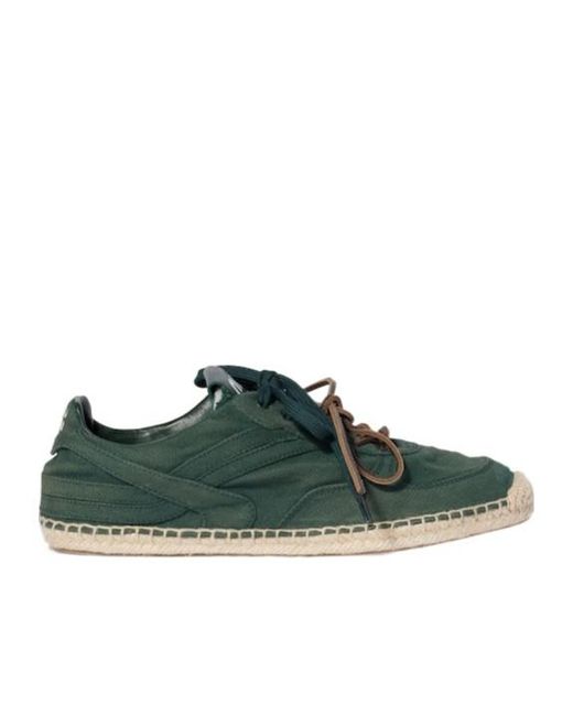 Miu Miu Green Gymnasium Gabardine Sneakers