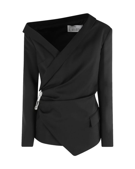GIUSEPPE DI MORABITO Black Asymmetrical Blazer