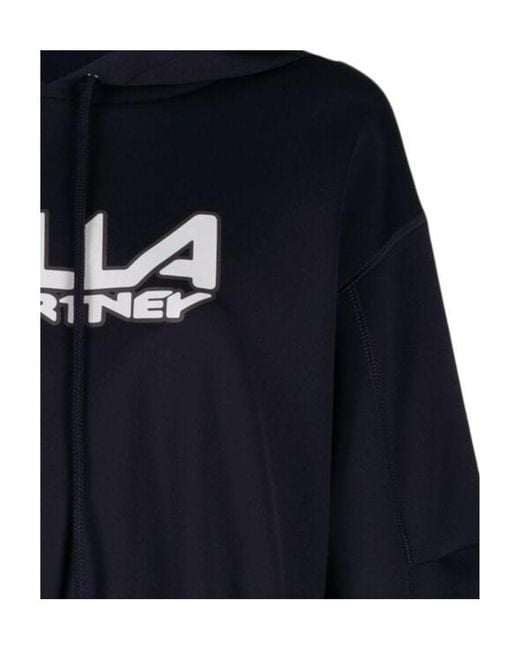 Stella McCartney Blue Scuba Drawstring Hoodie