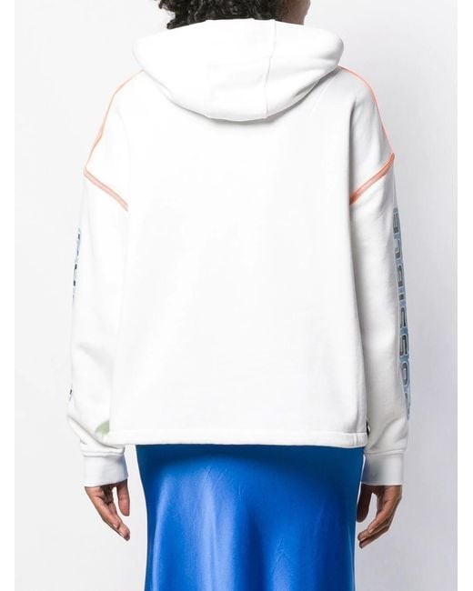 McQ Alexander McQueen White Pattern Printed Hooded Sweater