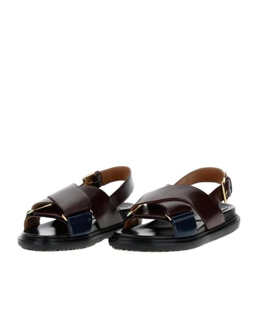 Marni Black Buckled Sandals