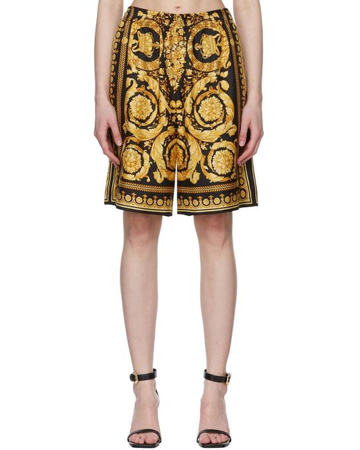 Versace Yellow Casual Shorts for men