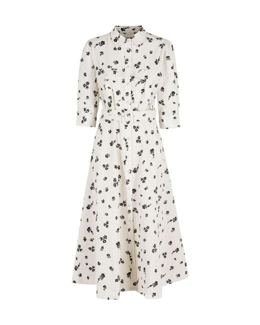 Essentiel Antwerp White Jizo Floral Shirt Dress