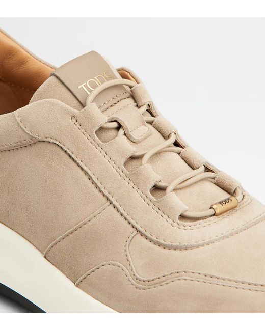 Tod's Natural Lace-Up Low-Top Casual Shoes