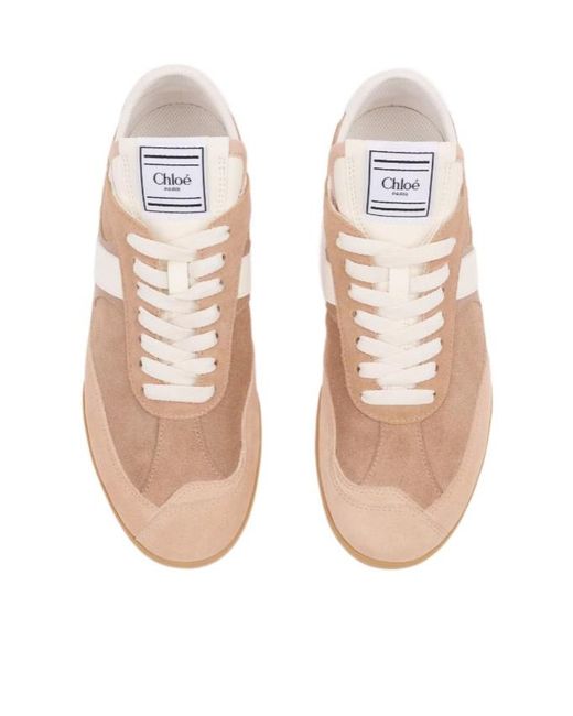 Chloé Pink Chloé Kick Lace-Up Sneakers