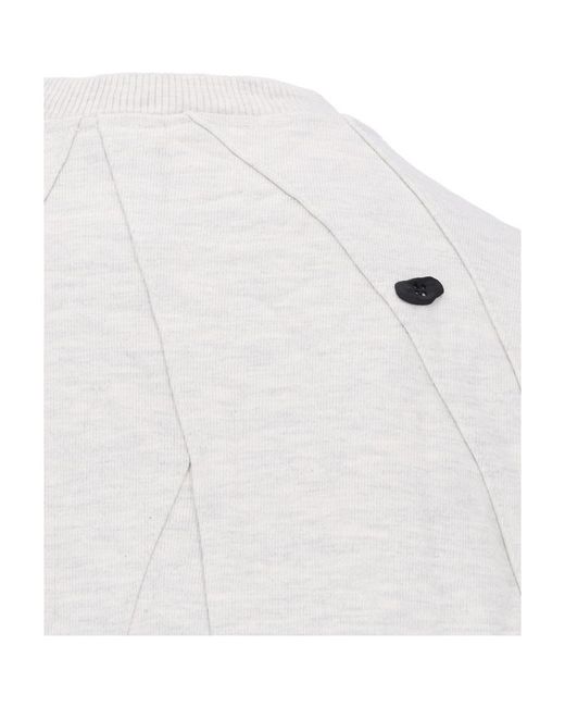 Adererror Gray Logo Round-Necked Sweater for men