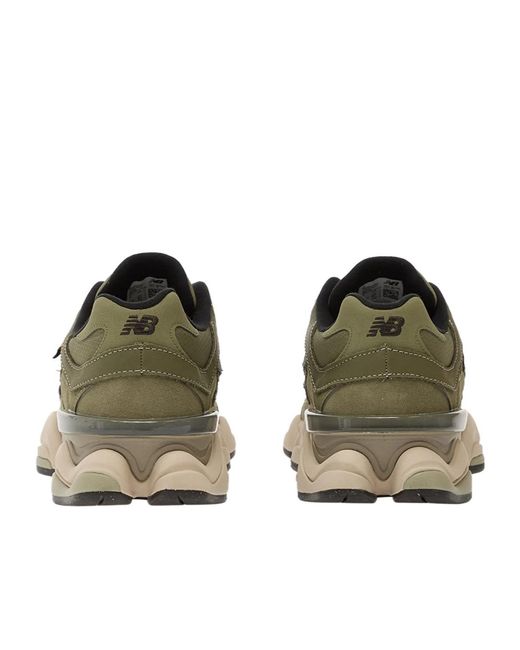 New Balance Green 9060 Mesh Panelled Sneakers for men