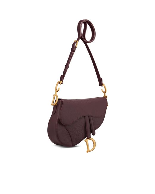 Dior Purple Medium Soft Saddle Bag With Strap