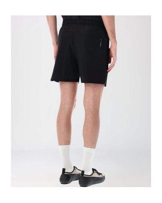 Roa Black Helder 5 Inch Elastic Waist Shorts for men