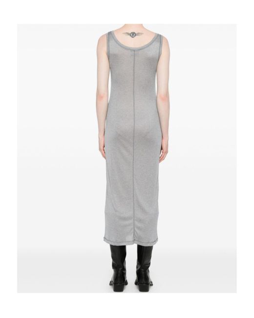 Miu Miu White Logo-Patch Dress