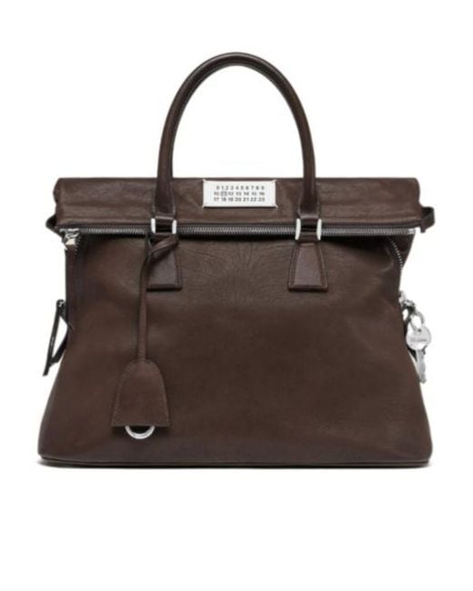 MM6 by Maison Margiela Brown Maison Margiela 5Ac Loved To Death Medium Tote Bag for men