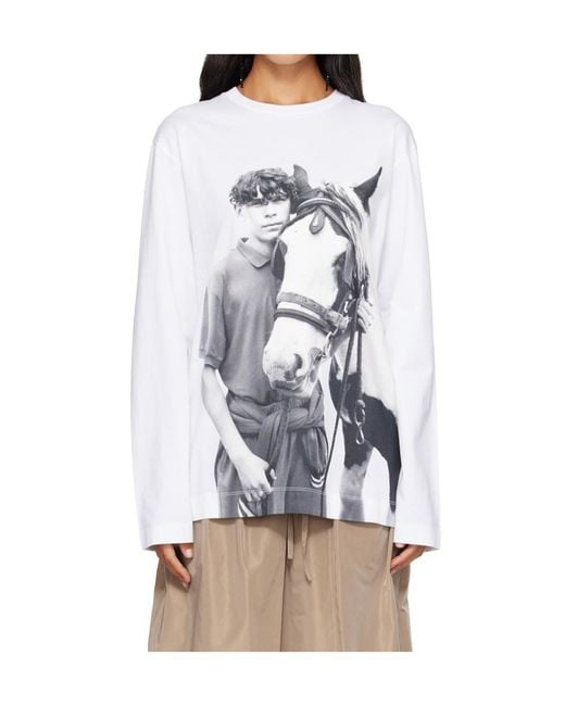 Simone Rocha Gray Printed T-Shirt