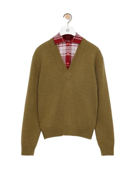 Loewe Green Trompe L'Oeil Jumper