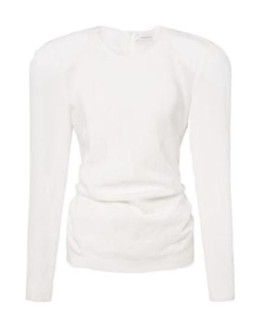 Magda Butrym White Draped Top