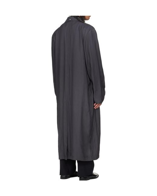 Our Legacy Blue Cloak Collared Trench Coat for men