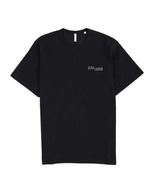 sunflower Black Logo Printed Crewneck T-Shirt for men