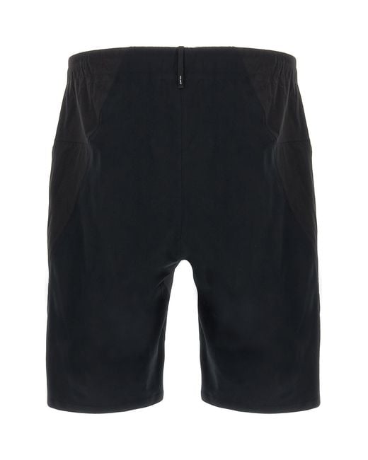 Veilance Black Elastic Waist Shorts for men