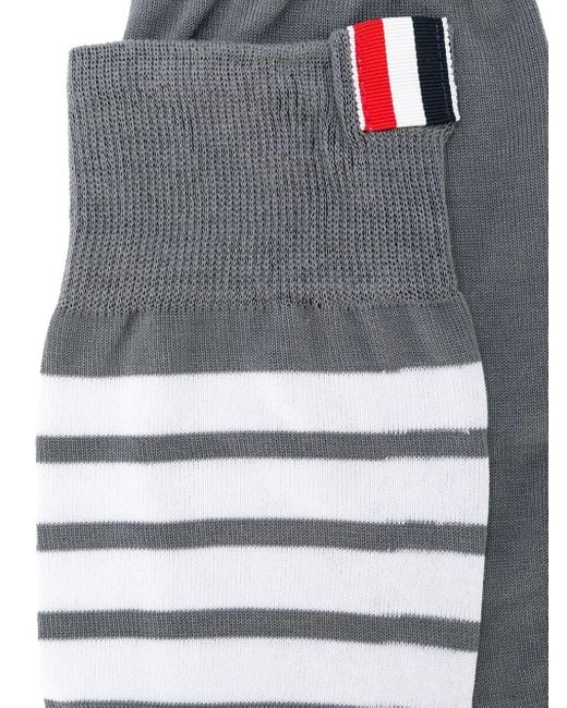 Thom Browne Blue 4-Bar Striped Socks