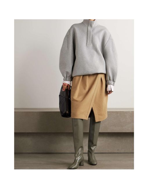 Dries Van Noten Natural Wrap Effect Skirt