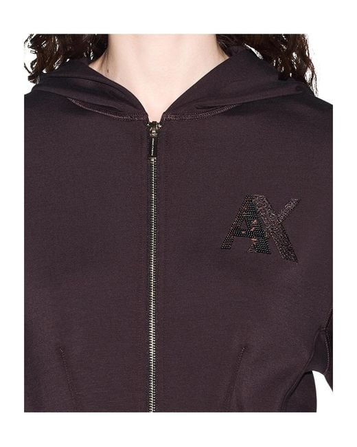 ARMANI EXCHANGE Purple Long-Sleeve Sweatshirt