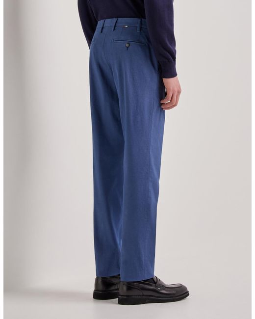 Canali Blue Marine Regular Fit Chino Pants for men