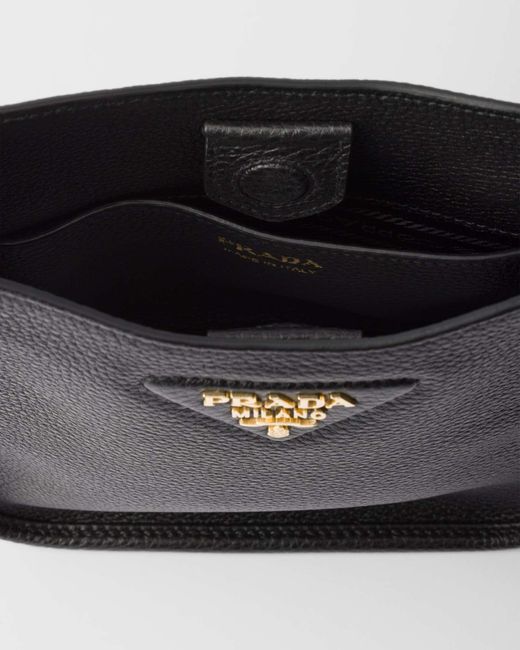 Prada Black Logo Plaque Crossbody Bag