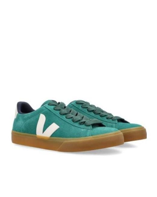 Veja Green Campo Bold Lace-Up Sneakers