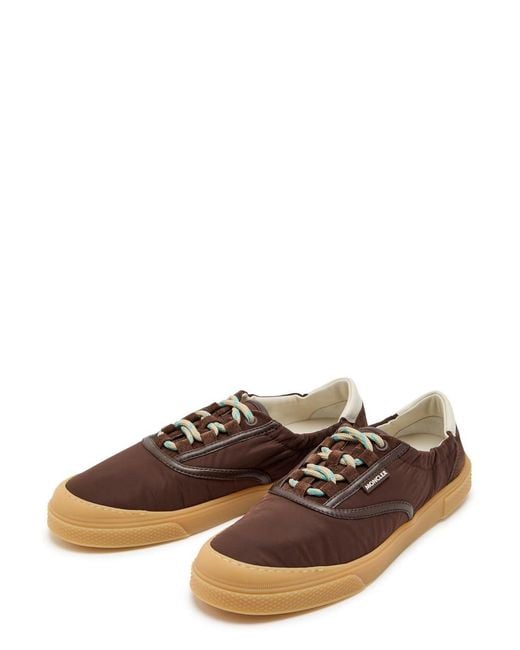 Moncler Brown Vera Leisure Panelled Nylon Sneakers