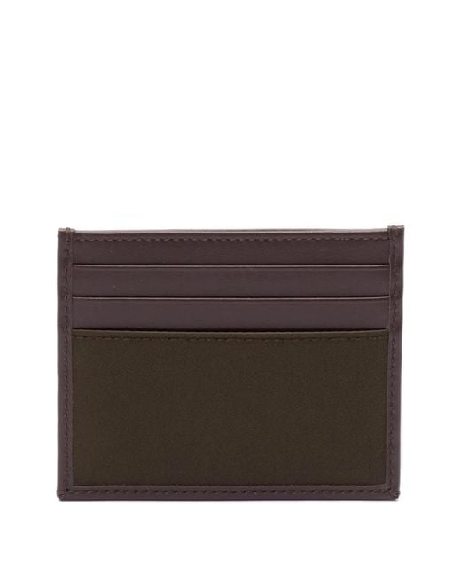 Prada Brown Triangle-Logo Two-Toned Cardholder for men