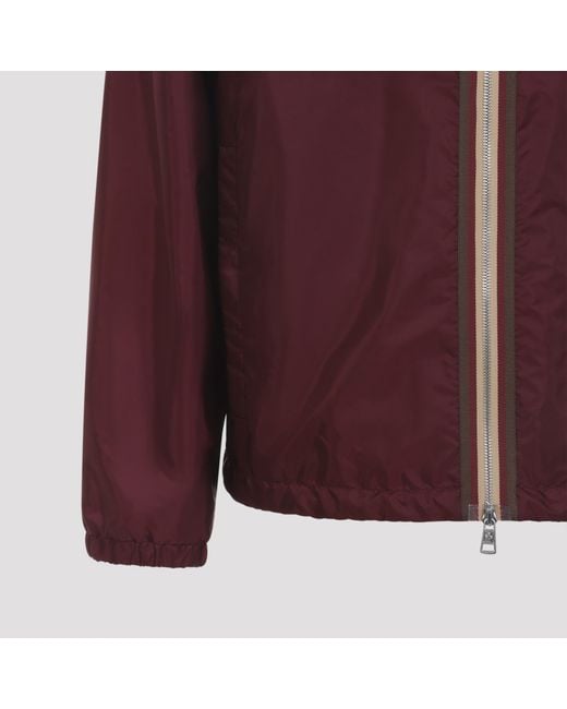 Moncler Red Nidge Zip Hooded Jacket for men
