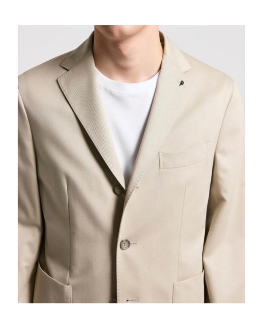 Peserico Natural Single-Breasted Tailored Blazer for men