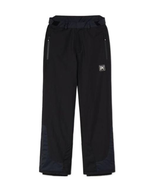 Palm Angels Black Ski Club Logo Patch Padded Ski Bottoms for men