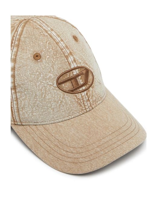 DIESEL White C-Nyloff Embroidered Oval D Baseball Cap for men