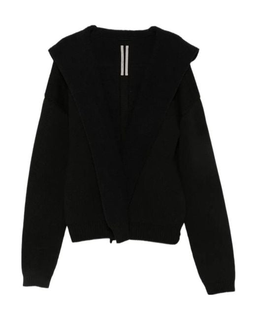 Rick Owens Black Hooded Jacket for men