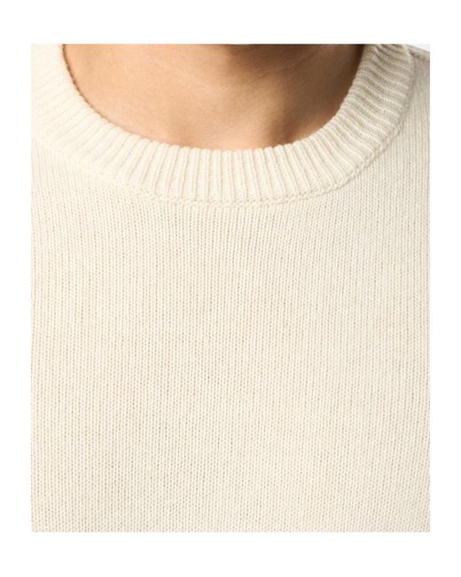 Stone Island White Logo Patch Crewneck Jumper for men