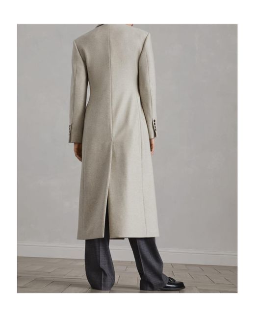 Brunello Cucinelli Natural Single Breasted Long Coat