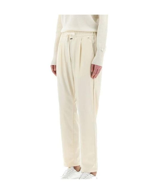 Herno Natural Elastic Waist Casual Pants