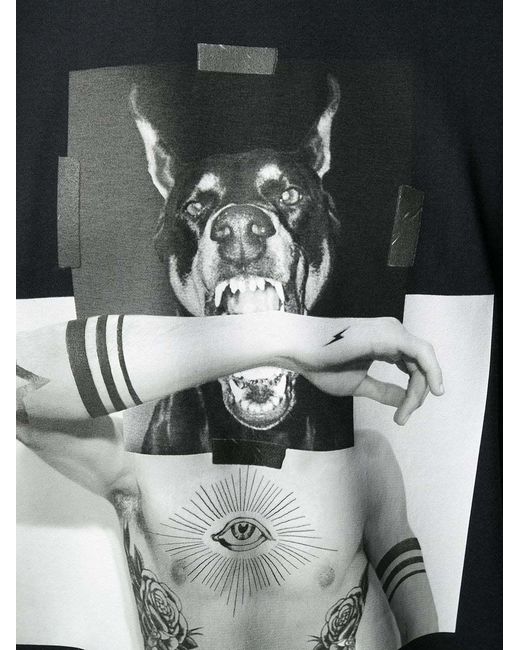 Neil Barrett Black Pattern Printed T-Shirt for men