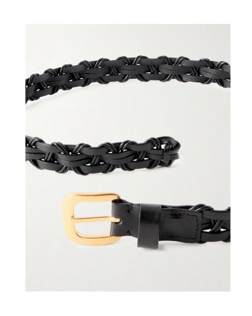 The Row Black Cord Woven Leather Belt