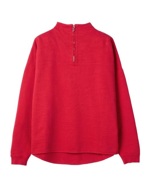 Jacquemus Red Zip-Neck Sweatshirt for men