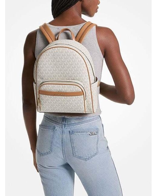 MICHAEL Michael Kors Natural Medium Jacquard Backpack