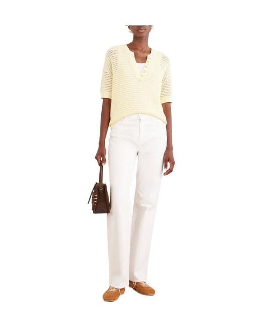 Varley Natural Open-Knit Cotton Top