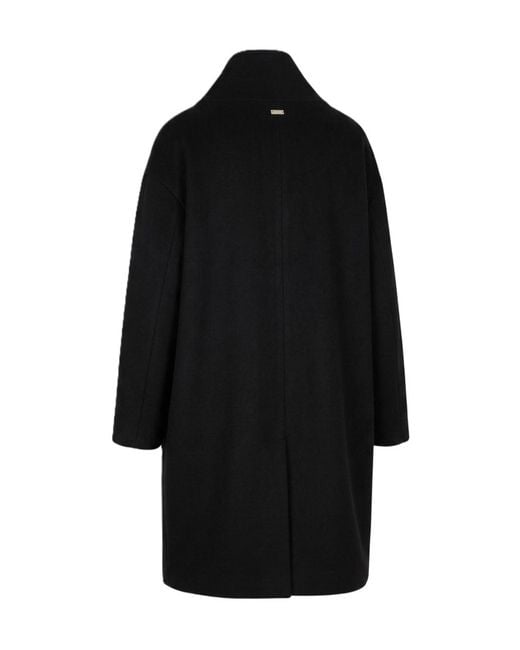 Herno Black High-Collar Coat