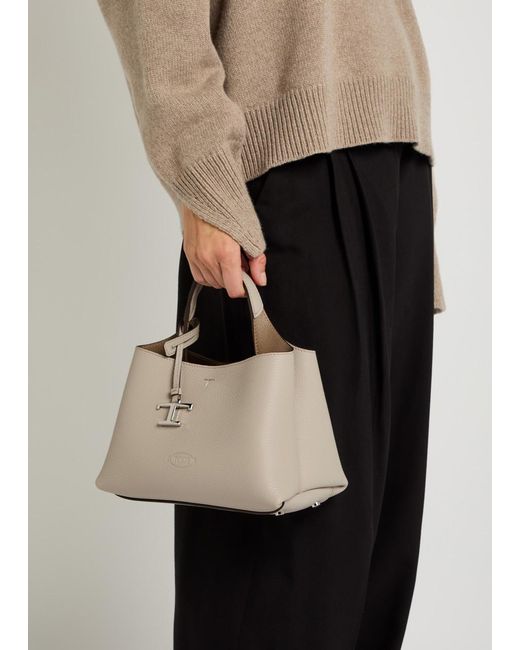 Tod's Natural Mini Leather Tote Bag
