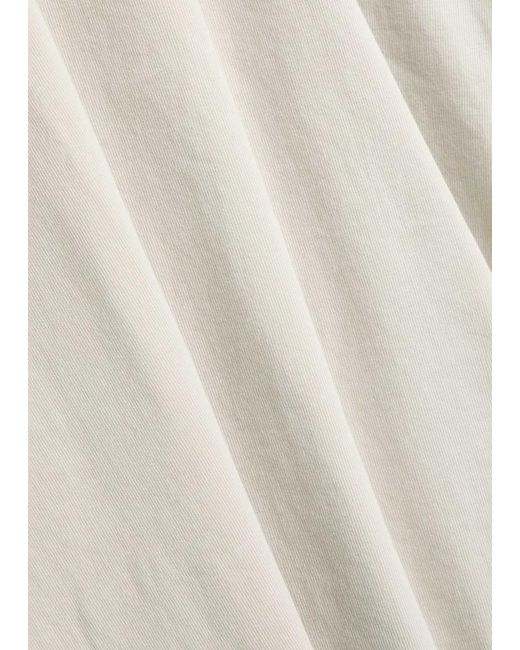 Agolde White Solid Color Cotton T-Shirt