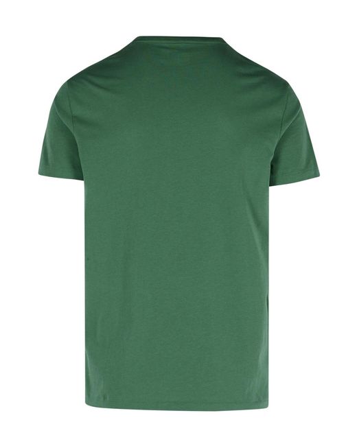 Polo Ralph Lauren Green Logo Embroidered Crewneck T-Shirt for men