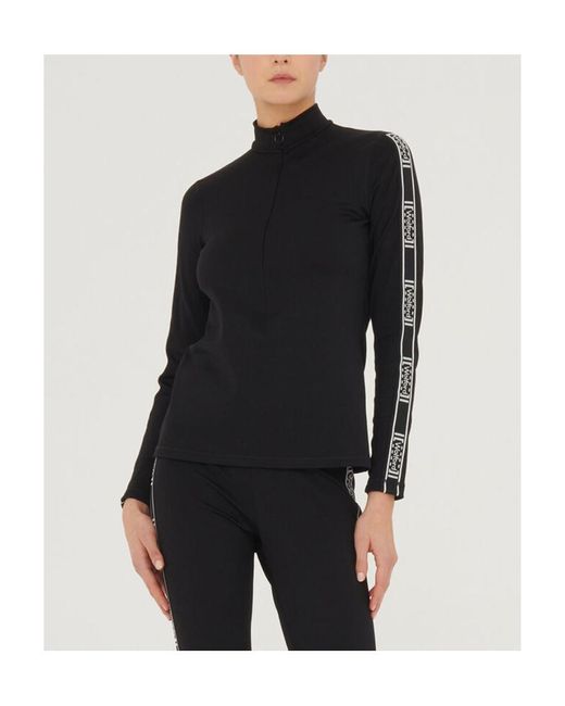 Wolford Blue Thermal Half Zip Top