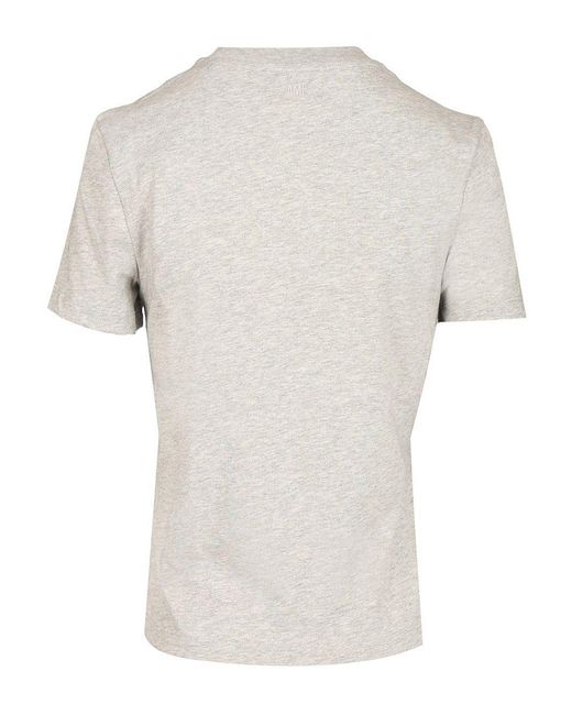 AMI White De Coeur T-Shirt